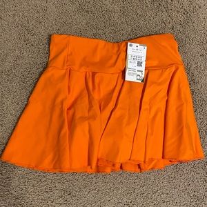 Halara Orange Tennis Skirt Size Small